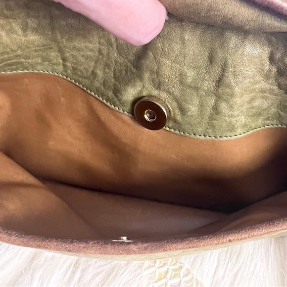 Jo Ann Page Medium East-West in Olive Cow and Bronze Trim, Full-grain Leather - Picture 11 of 14